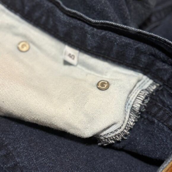 Gustin Men’s Raw Selvedge Denim Jeans - Dark Wash, Button Fly, Size 40x32 - Picture 11 of 11